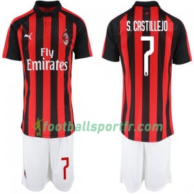 Tenue AC Milan Nikola Kalinic 7 Enfant Domicile 2018-2019 Maillot de Foot